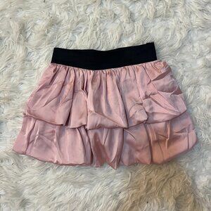 Y2K Bubble Mini Skirt Tiered Body Central Pink Small